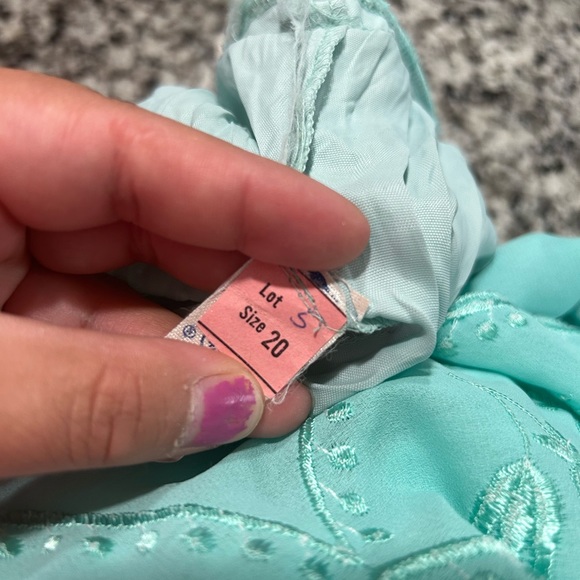 👗$30 Sale 👗 Union Made in USA Mother of the Bride 60’s 70’s turquoise long sleev - Picture 6 of 7